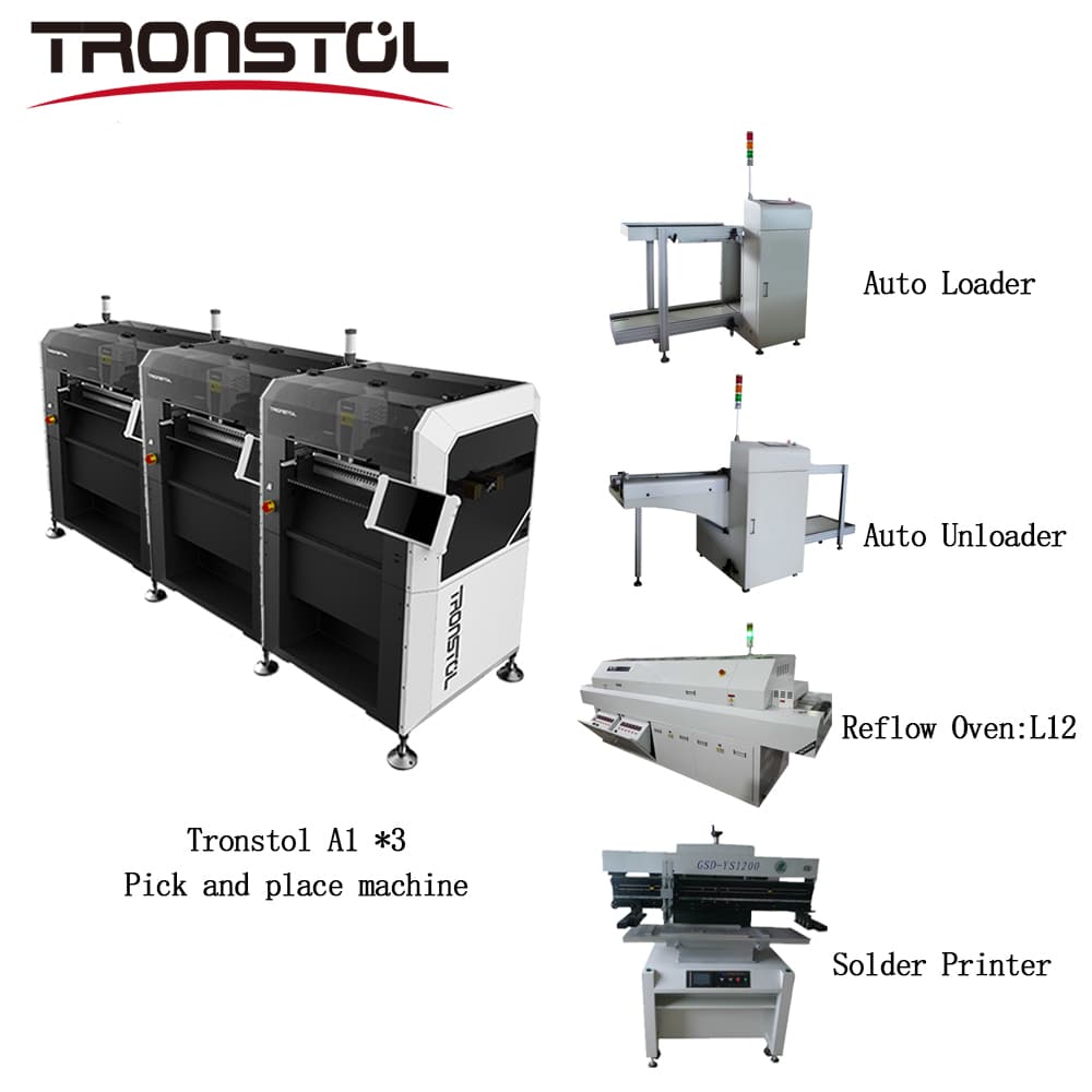자동 적재기 + Tronstol A1 픽업 및 배치 기계*3행5